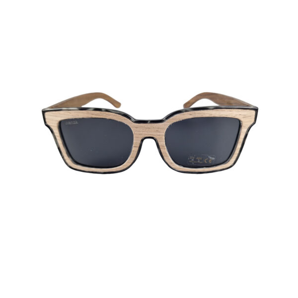 Renza Deuce Square Classic Wooden Sunglasses